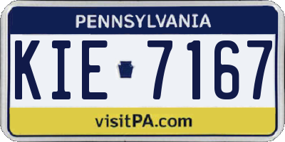PA license plate KIE7167