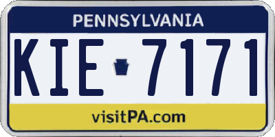 PA license plate KIE7171