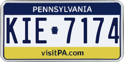 PA license plate KIE7174