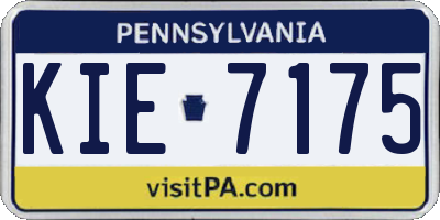 PA license plate KIE7175