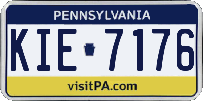 PA license plate KIE7176