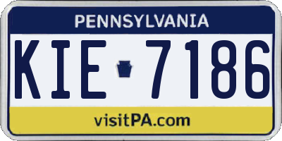PA license plate KIE7186