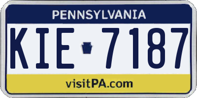 PA license plate KIE7187