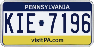 PA license plate KIE7196