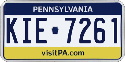 PA license plate KIE7261