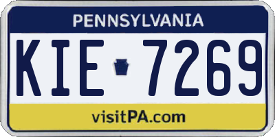PA license plate KIE7269