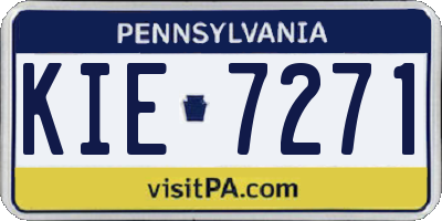 PA license plate KIE7271