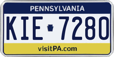 PA license plate KIE7280