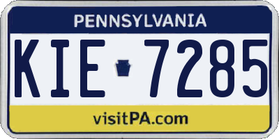 PA license plate KIE7285