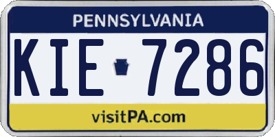 PA license plate KIE7286
