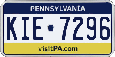 PA license plate KIE7296