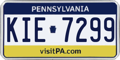 PA license plate KIE7299