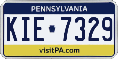 PA license plate KIE7329
