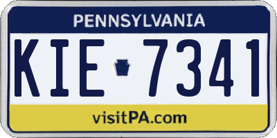 PA license plate KIE7341