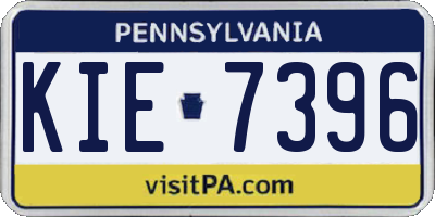 PA license plate KIE7396