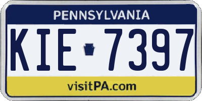 PA license plate KIE7397