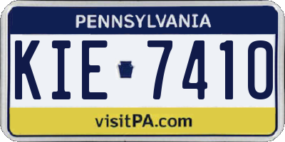 PA license plate KIE7410