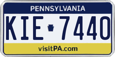 PA license plate KIE7440