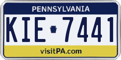 PA license plate KIE7441