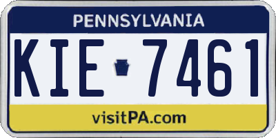 PA license plate KIE7461