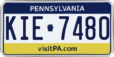 PA license plate KIE7480