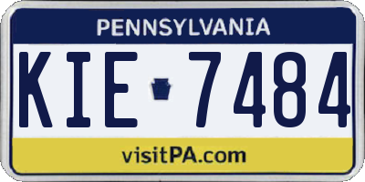 PA license plate KIE7484