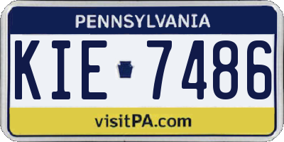 PA license plate KIE7486