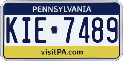 PA license plate KIE7489