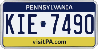 PA license plate KIE7490
