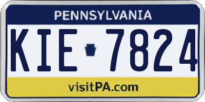 PA license plate KIE7824