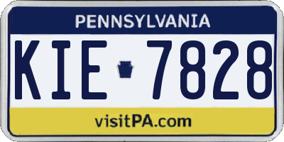PA license plate KIE7828