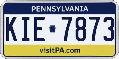 PA license plate KIE7873