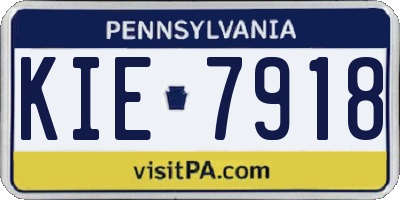 PA license plate KIE7918