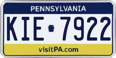 PA license plate KIE7922