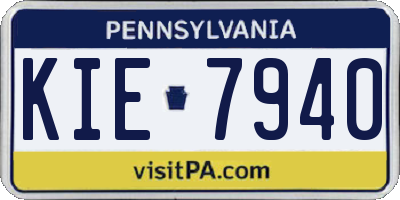 PA license plate KIE7940