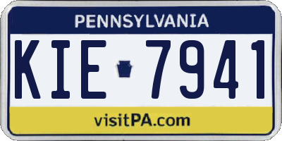 PA license plate KIE7941