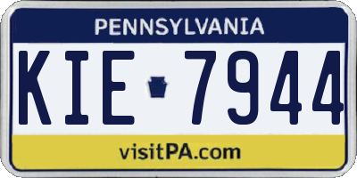 PA license plate KIE7944