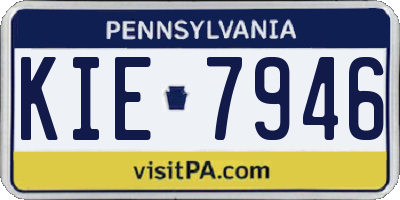 PA license plate KIE7946