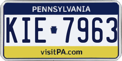 PA license plate KIE7963