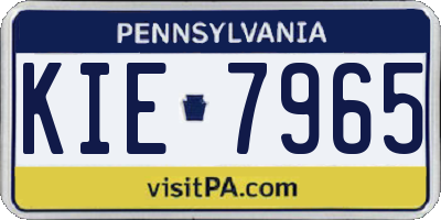 PA license plate KIE7965