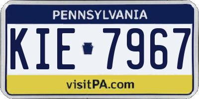 PA license plate KIE7967