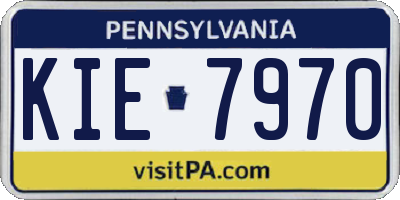 PA license plate KIE7970