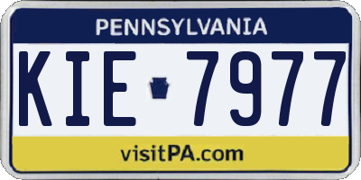 PA license plate KIE7977