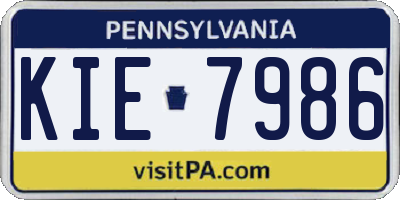 PA license plate KIE7986