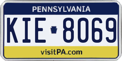 PA license plate KIE8069