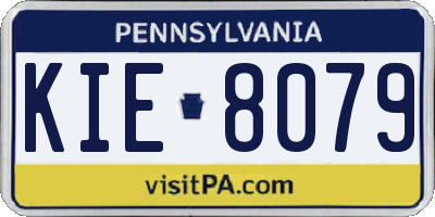 PA license plate KIE8079