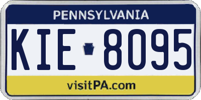 PA license plate KIE8095
