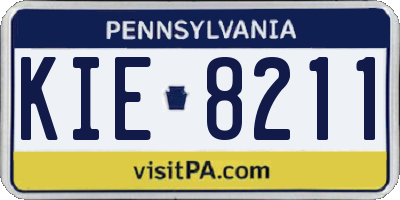 PA license plate KIE8211