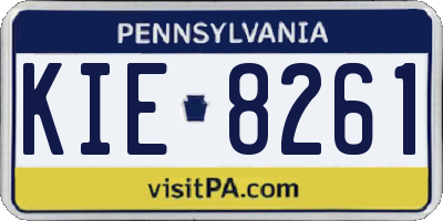 PA license plate KIE8261