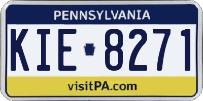 PA license plate KIE8271
